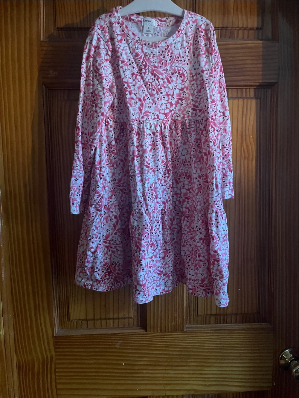 J. Crew Factory Pink & White Floral Long-Sleeve Twirl Dress size 5T